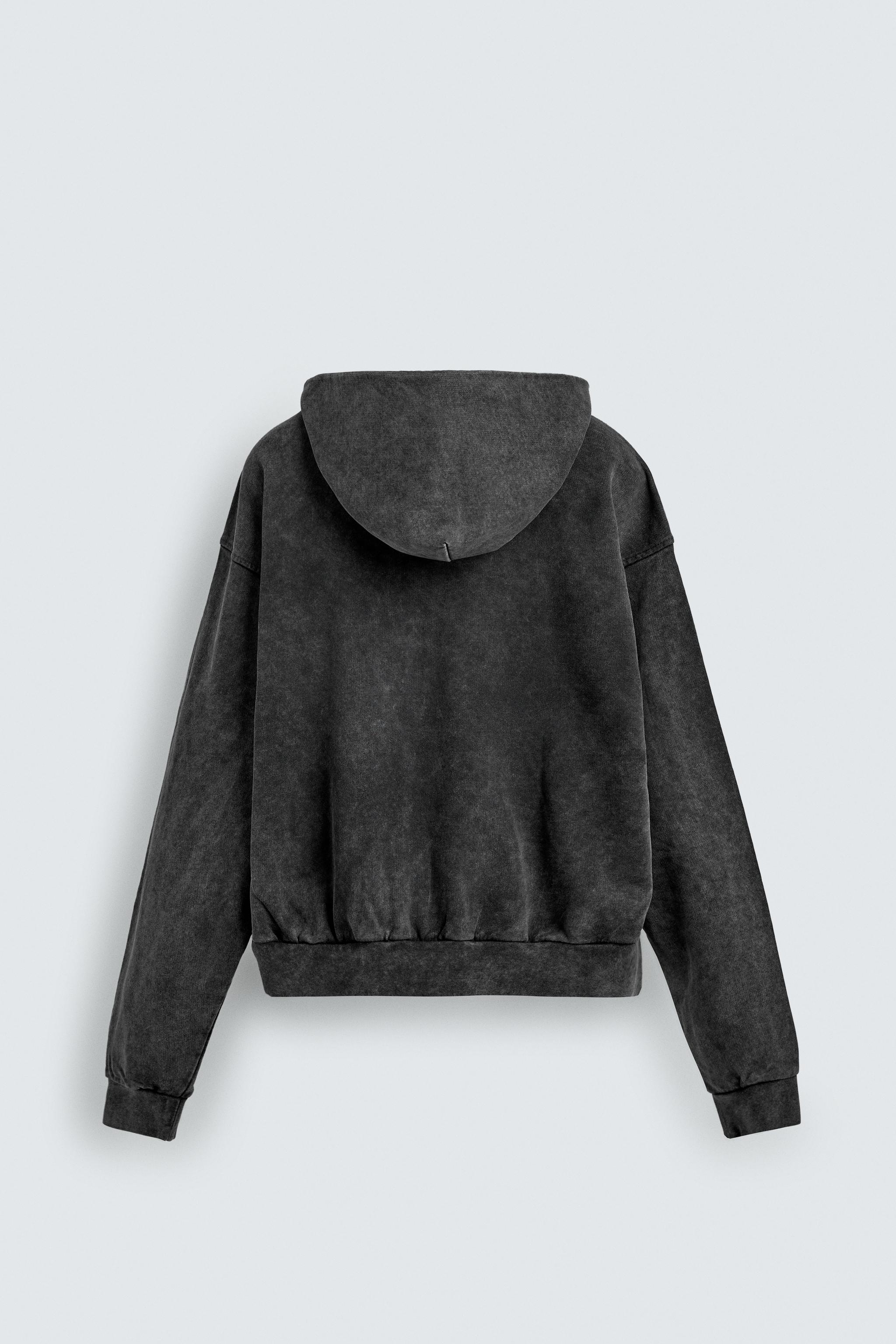 SWEAT DÉLAVÉ ZIPPÉ À CAPUCHE